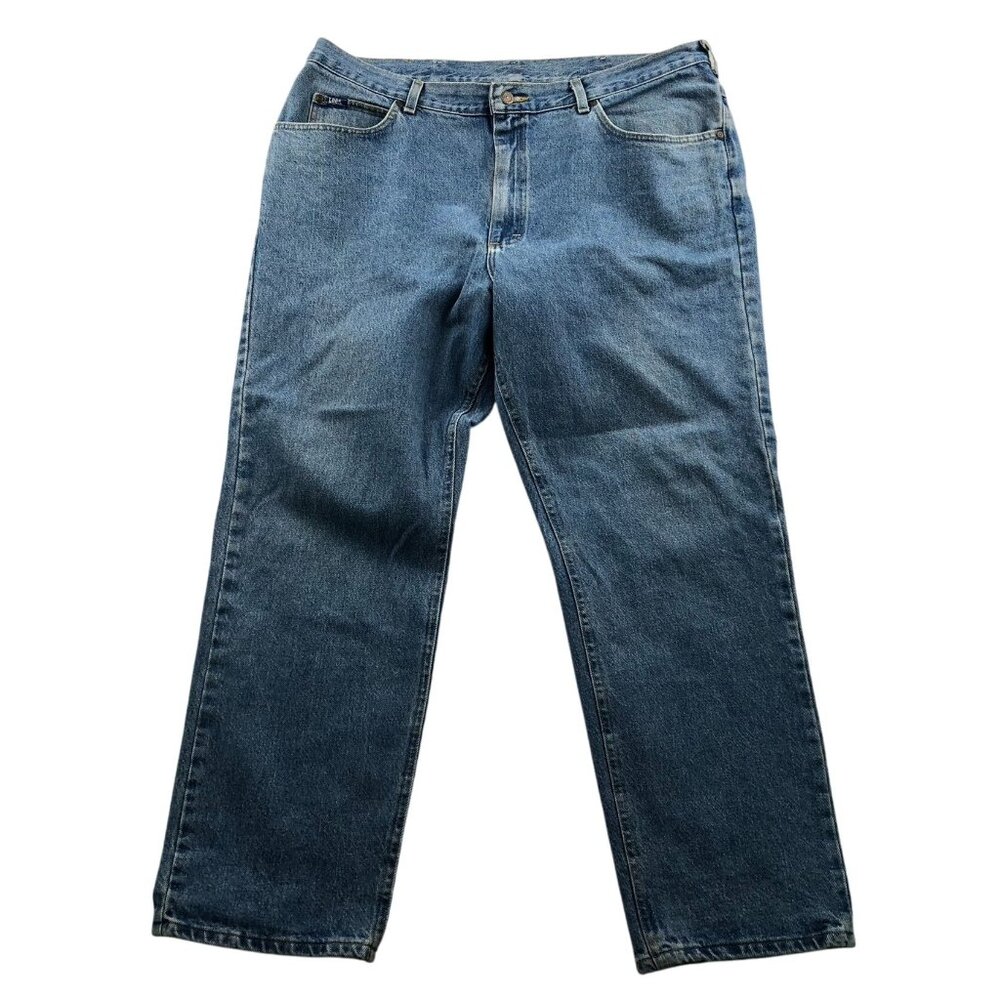 Vintage Lee Mens  Jeans Size 39x30 Measured Straight Leg Blue Denim Classic